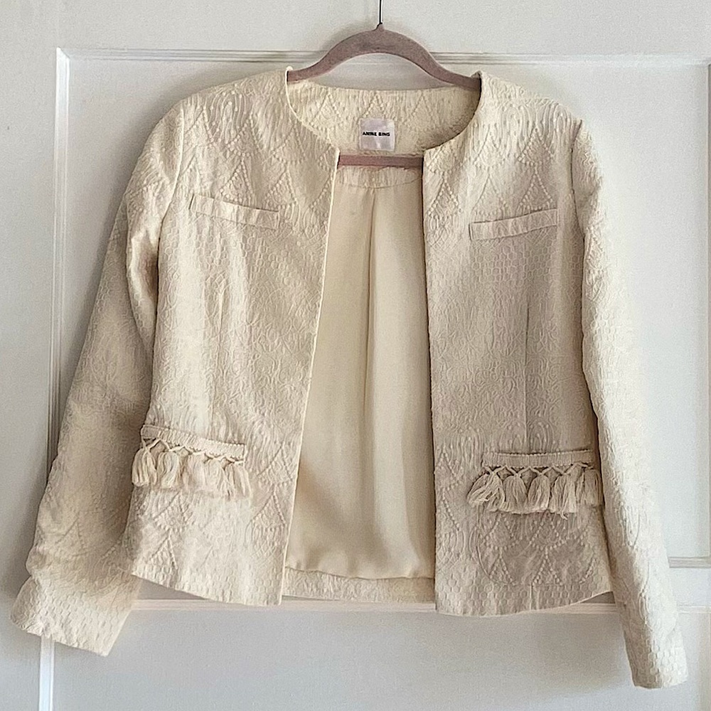 Anine Bing Cotton Embroidered Jacket
